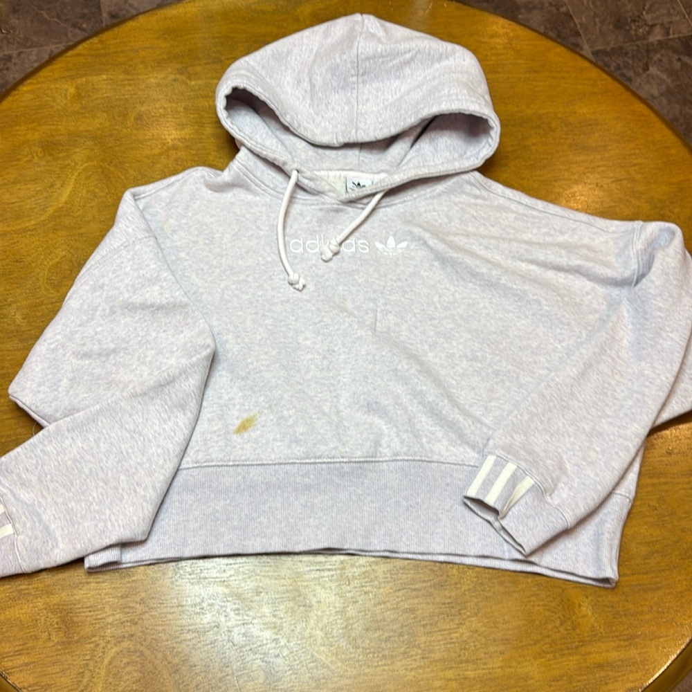 Adidas cropped hooded sweatshirt